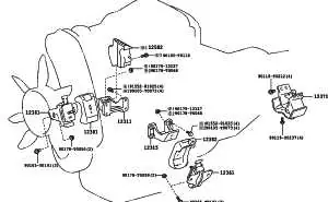 TOYOTA DYNA Motortartó bakjobb oldali bontott alkatrész Olcsó