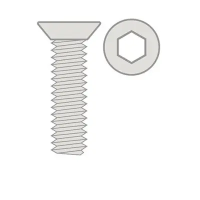 Végkiárusítás Titán süllyesztett fejű csavar M4 x 8mm - 6 db.