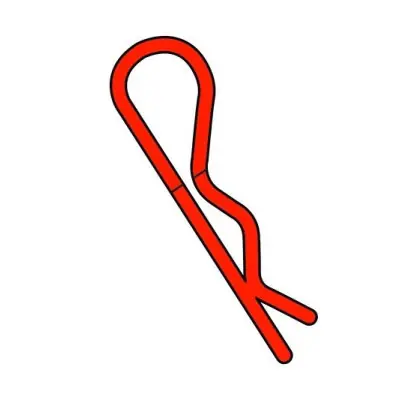 Kedvezmény Team Corally - testkapocs - 45°-ban hajlított - közepes - piros - 10 db.