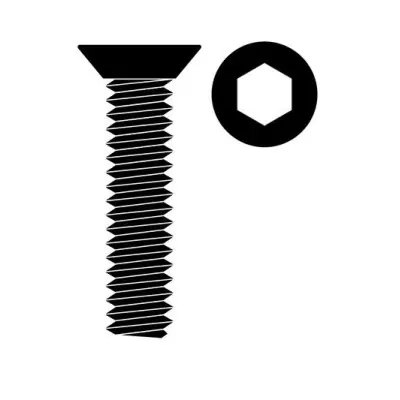 Süllyesztett fejű acél csavar, M4x8mm, 10 db. Outlet