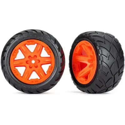 Traxxas kerék 2.8", RTX narancssárga tárcsa, Anaconda gumik (4WD elöl/hátul, 2WD elöl) (2) Gyors szállítás