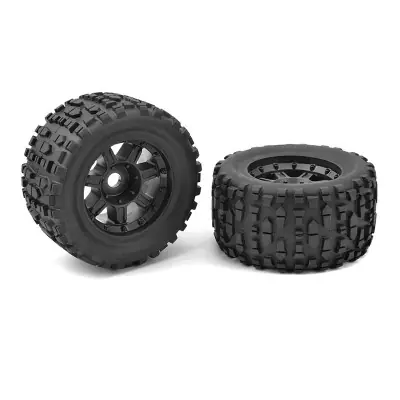 Vedd meg online Monster Truck gumiabroncsok - XL4S - Grabber - fekete felnire ragasztva - 1 pár