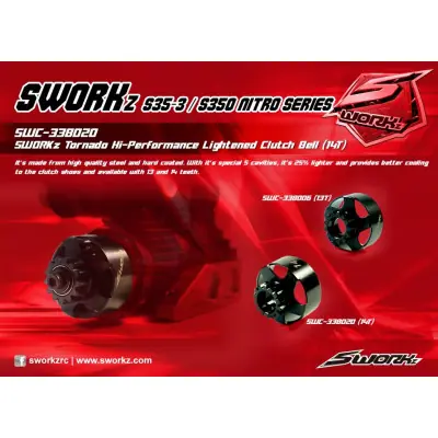 SWORKz Tornado könnyű tengelykapcsoló dob, 13 fog, 1 db (Module 1,0) Biztonságos fizetés