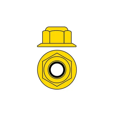 Végkiárusítás Alumínium Nejlon STOPanyák M3 aljjal - sárga - 10 db.