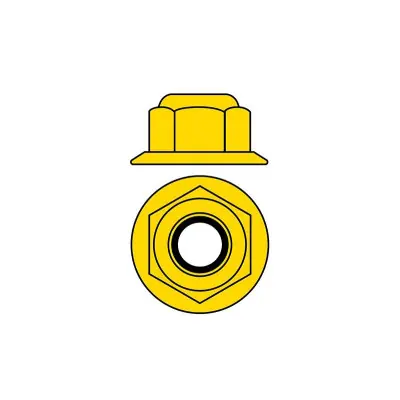 Alumínium Nejlon STOPanyák M5 aljjal - sárga - 10 db. Akció