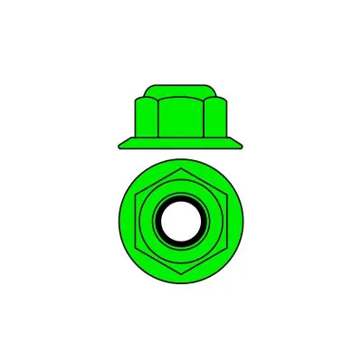 Kedvezményes ár Alumínium Nejlon STOPanyák M5 aljjal - zöld - 10 db.