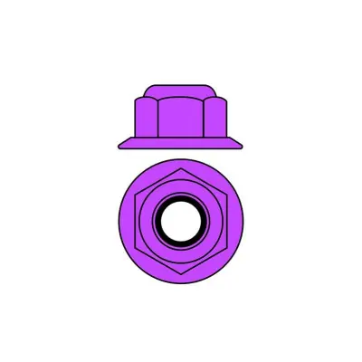 Alumínium Nejlon STOPanyák M5 aljjal - lila - 10 db. Azonnal elérhető