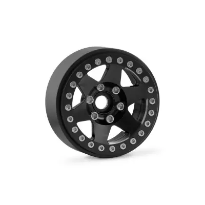 Szezonális akció 1.9'' alumínium beadlock tárcsák 1/10 lánctalpas/expedícióhoz fekete - 2 db