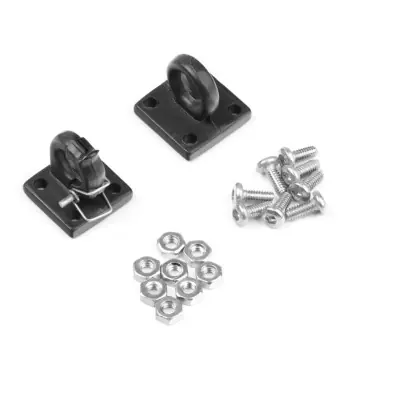 Szuper akció Acél húzószemek, 2 db (1 db rugóval), fekete