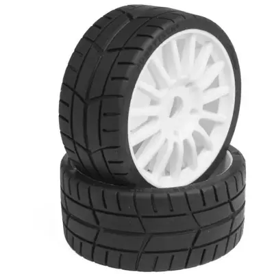 Biztonságos vásárlás Challenge RALLY (útprofil) ragasztott gumiabroncsok, fehér tárcsák, 2 db.