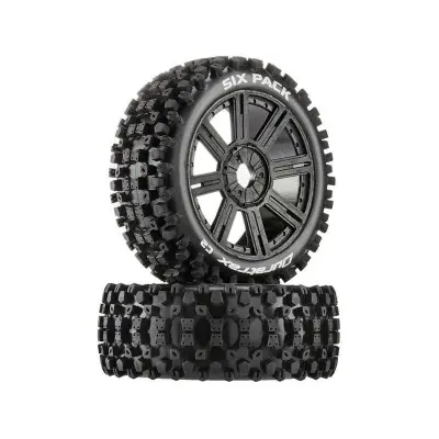Csak ma Duratrax kerék 3.8" Six Pack Buggy C2 Spoke fekete (2)