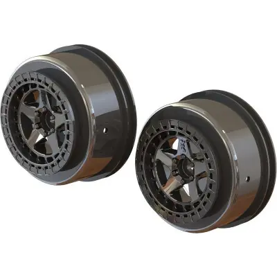 Prémium Arrma tárcsa SC 2.2"/3.0" 14mm Hex fekete króm (2)