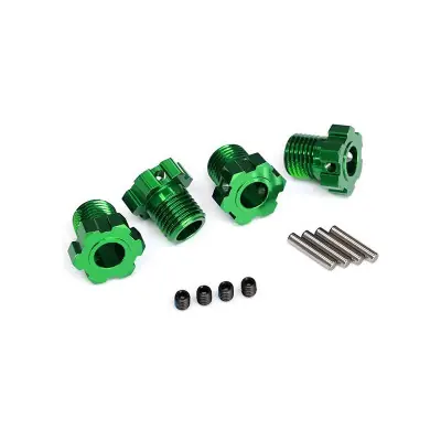 Traxxas alumínium kerékagy zöld 17mm (4) Csak ma