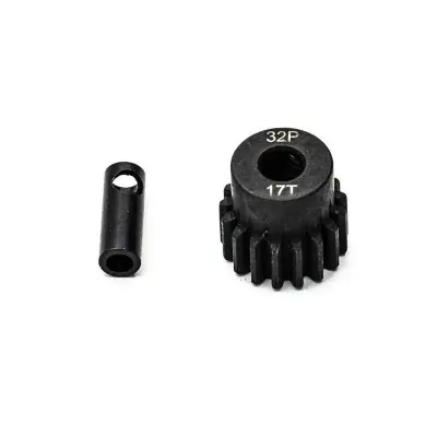 17 fogú acél motoros fogaskerék, 32DP modul 5 mm-es furattal és 3,17 mm-es adapterrel. Szuper ajánlat