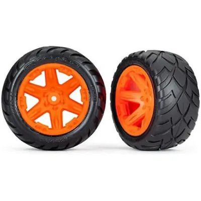 Rendeld meg most Traxxas 2.8" kerék, RTX narancssárga, Anaconda gumik (2WD hátul) (2)