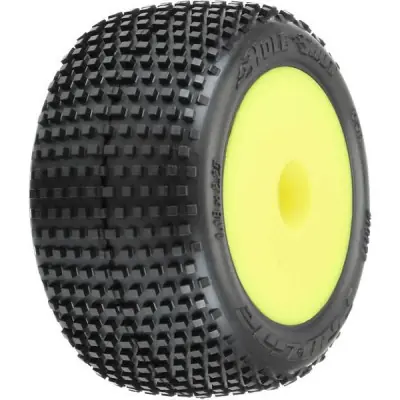 Pro-Line kerék 1:18, Hole Shot gumik, H8 sárga tárcsa (2) (Losi Mini-T) Vásárlói kedvenc