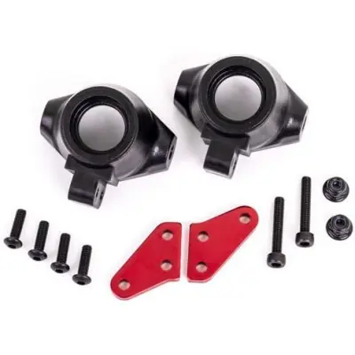 Traxxas alumínium első súly, piros eloxált (bal és jobb) Kedvezményes ár