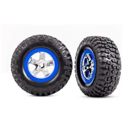 Rendeld meg most Traxxas kerék 2.2/3.0", SCT króm/kék tárcsa, KM2 gumik (2)