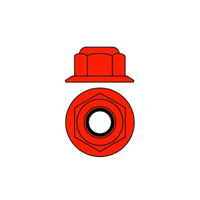 Alumínium Nejlon STOPanyák M5 aljjal - piros - 10 db. Különleges ajánlat