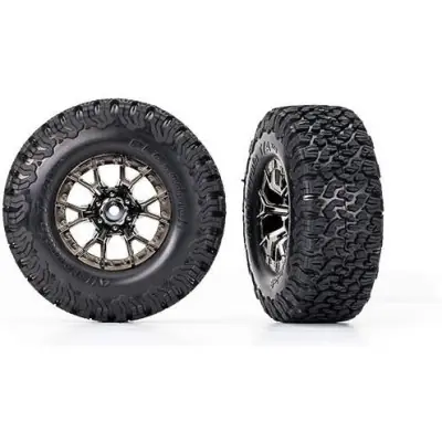 Traxxas kerék 2.2/3.0", tárcsa Raptor R fekete króm, gumiabroncs BFGoodrich T/A KO2 (2) (2WD front) Végkiárusítás