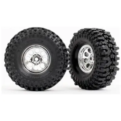 Ne maradj le Traxxas kerék 1.0", tárcsa króm, gumi Mickey Thompson Baja Pro Xs (2)