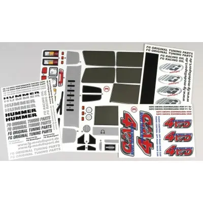 Karosszéria matricák Hammer H2 4WD, szett Népszerű