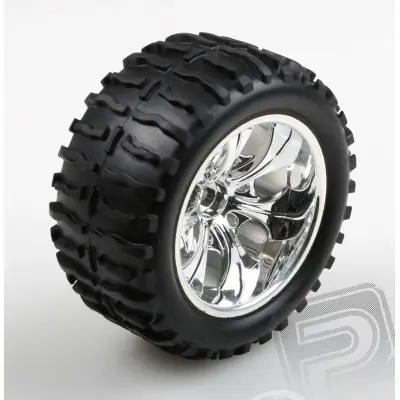 Újdonság Ragasztott gumi - 1/10 Monster, króm (2 db)