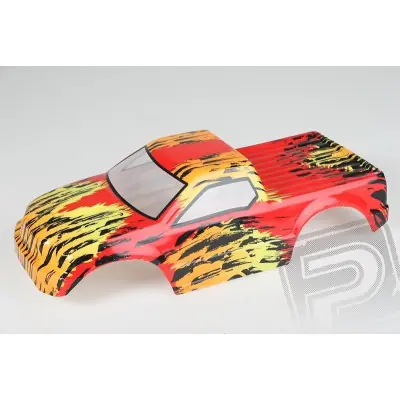 Legnépszerűbb Himoto Truck lakkozott karosszéria 1:10 (piros-narancssárga)