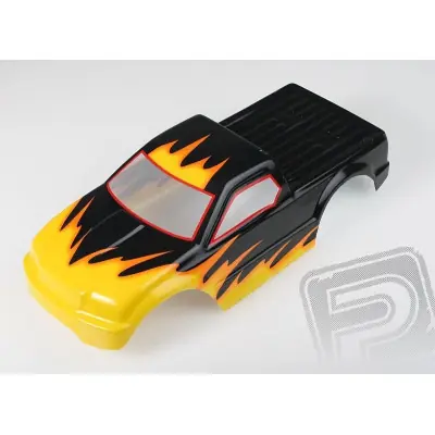 Lakkozott karosszéria Himoto Truck 1:10 (fekete-sárga) Legjobb ár