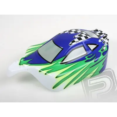 Csak ma Himoto Buggy lakkozott karosszéria 1:10 (kék-zöld-fehér)