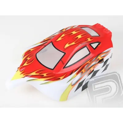 Ajánlat Lakkozott karosszéria Himoto Buggy 1:10 (piros-fehér)