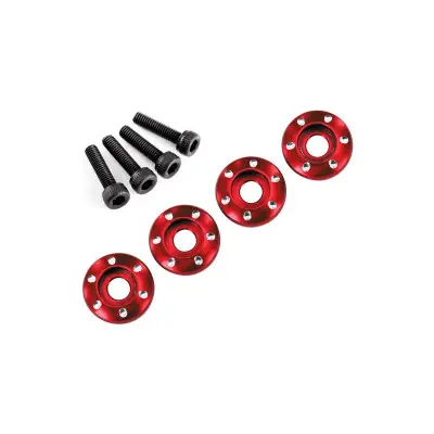 LaTrax - Tárcsa alátét alumínium piros, csavar M3x12mm CS (4) Azonnal elérhető