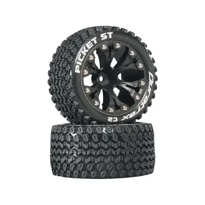 Azonnal elérhető Duratrax kerék 2.8" Picket ST 2WD 1/2" Offset fekete (2)