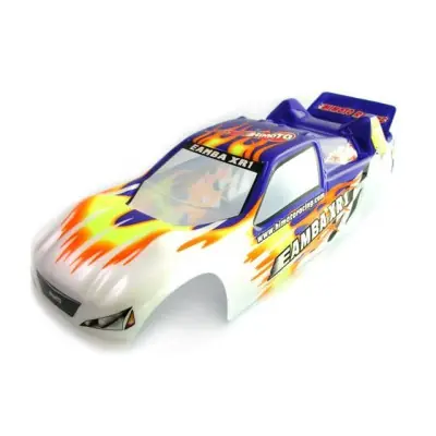 Lakkozott karosszéria Himoto Truck 1:10 (fehéres-kékes-narancssárgás) Exkluzív ajánlat