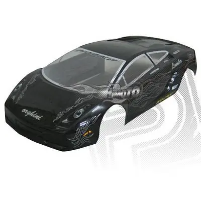 Árcsökkenés Lakkozott karosszéria Himoto 1:10 Lamborghini (fekete)