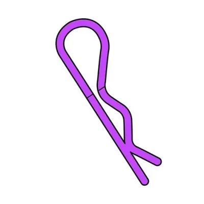 Team Corally - testklipszek - 45°-ban hajlított - közepes - lila - 10 db. Expressz szállítás