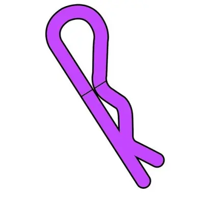 Team Corally - testkapocs - 45°-ban hajlított - nagy - lila - 10 db. Árengedmény