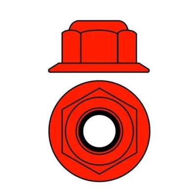 Alacsony ár Alumínium Nejlon STOPanyák M3 aljjal - piros - 10 db.