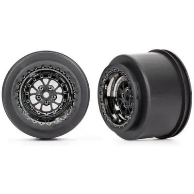 Traxxas hegesztett tárcsa króm fekete (hátul) (2) Gyors szállítás