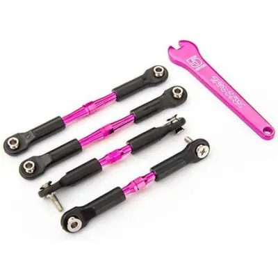 Traxxas összekötő rúd 39/49mm alumínium rózsaszín (2+2) Azonnali szállítás