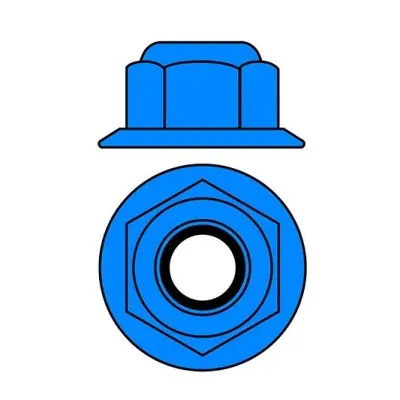 Outlet Alumínium Nejlon STOPanyák M3 aljjal - kék - 10 db.