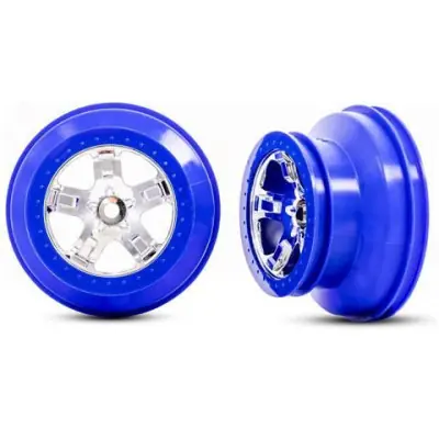 Traxaxs tárcsa 2.2/3.0" SCT króm/kék (2) (2WD elöl) Gyors szállítás