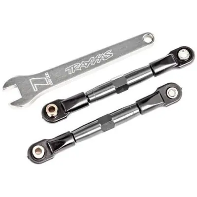 Prémium Traxxas első hajtórúd, állítható szürke eloxált (2) (Drag Slash-hez)