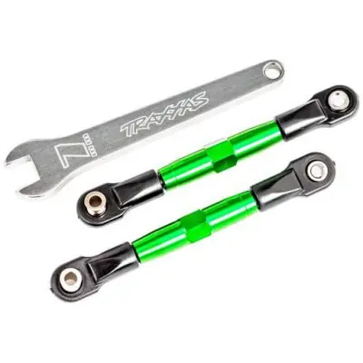 Kedvezményes ár Traxxas első hajtórúd, állítható zöld eloxált (2) (Drag Slash-hez)