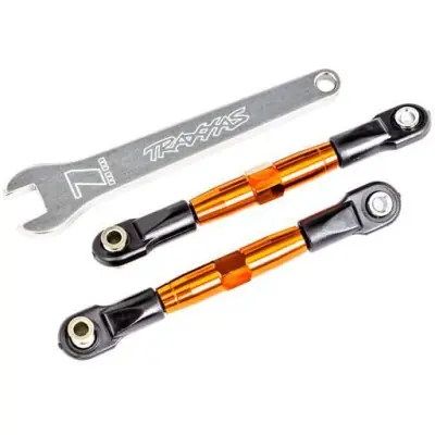 Traxxas első hajtórúd, állítható narancssárga eloxált (2) (Drag Slash-hez) Prémium
