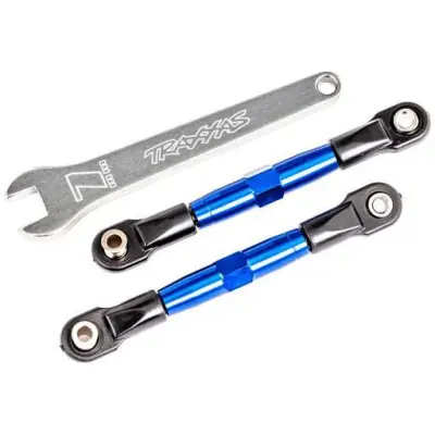 Akció Traxxas első hajtórúd, állítható kék eloxált (2) (Drag Slash-hez)