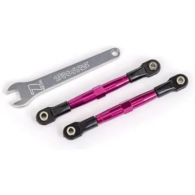 Traxxas első állítható alumínium első összekötő rúd rózsaszín eloxált (2) (Drag Slash-hez) Ingyenes szállítás
