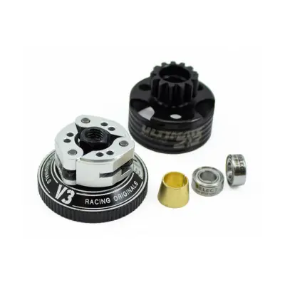 Alumínium komplett tengelykapcsoló COMPAK V3-B10, beleértve a kuplungdobot és a golyóscsapágyakat Gyors kiszállítás