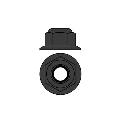 Szezonális akció Alumínium Nejlon STOPanyák M5 aljjal - fekete - 10 db.