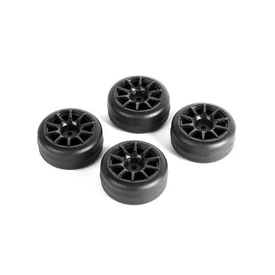 Végkiárusítás CARTEN ragasztott M-Drift gumiabroncsok fekete 10 küllős felniken +1mm, 4 db.